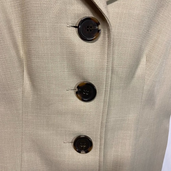 Studio I Jacket 3 Button Cream Business Casual Size 12 - Picture 3 of 10